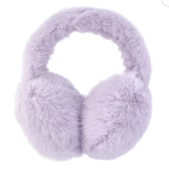 💕5/$15 Cozy Striped Beanie and Fluffy Earmuffs Set, NEW - Picture 2 of 5